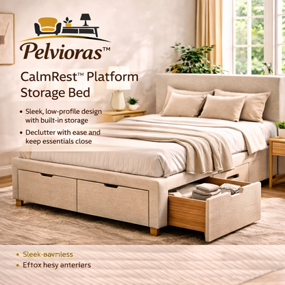 Pelvioras™ SleekSpace Platform Bed with Storage